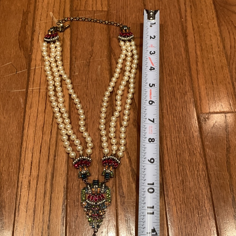Heidi Daus Majestic Elegance cream Pearl multi strand necklace - show stopper! - Picture 8 of 17